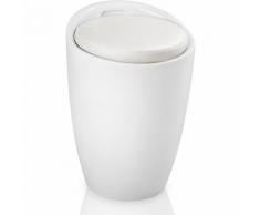 sgabello contenitore per il bagno bianco