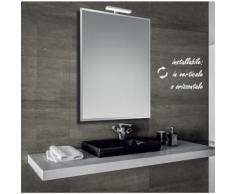 Marina - specchio bisellato reversibile da bagno 60x80 cm con lampada led 6w