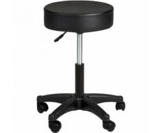 Sgabello con ruote nero