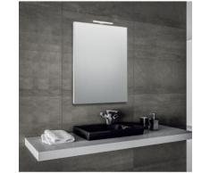 Innovo - specchio reversibile da bagno filo lucido con telaio perimetrale e lampada led, dimensioni