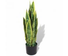 Sansevieria Pianta Artificiale con Vaso 65 cm Verde