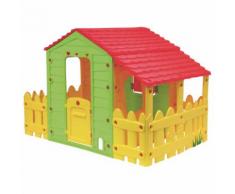 Casetta bambini stalla Fun con giardinetto - 185 x 118 x 127 cm