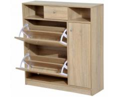 Mobile Scarpiera Salvaspazio in Legno Multiuso, 90x28x98cm