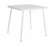TAVOLO TAVOLI PER ESTERNO DA GIARDINO DA BAR LENNIE IN ALLUMINIO BIANCO 82X82 BIZZOTTO