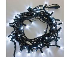 Catena 10 m, 120 maxiled bianco freddo, cavo verde, prolungabile, luci natalizie, decorazione