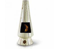 Camino A Bioetanolo Da Pavimento In Ceramica 28x70cm Ferazzoli Albero Basso Avorio Schizzi