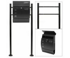Set Supporto Cassetta posta V8 nero Mailbox Buca delle Lettere