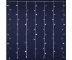 Tenda 3,6 x 1,2 m, 216 led bianco freddo, cavo bianco, con memory controller, luci di natale, tende