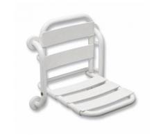 Idral sedile doccia ribaltabile fisso con schienale Easy | Bianco