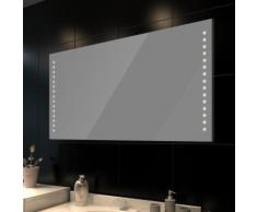 Specchio da bagno Orizzontale con luci luce illuminazione led 100 x 60cm moderno