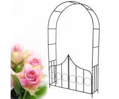 arco per rose rampicanti in acciaio con porticina