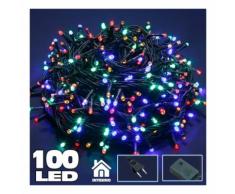 Catena Luminosa 100 Luci LED Lucciole Multicolor con Controller 8 Funzioni