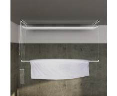 Stendibiancheria Da Soffitto Salvaspazio Per Interni E Esterni Con 5 Aste Da 180 Cm Altezza