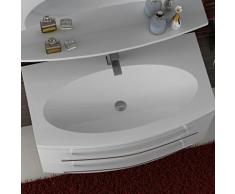 Piano lavabo in marmo artificiale 92cm White 3