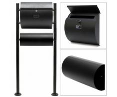 Set Supporto Cassetta posta V17 nero portagiornale V1