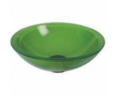 LAVABO IN VETRO TEMPERATO VERDE DIAM.30