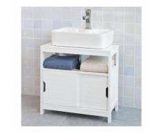 SoBuy Base armadietto a due ante, Armadietto sotto lavabo, bianco,FRG128-W,T