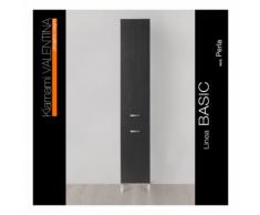 COLONNA ARMADIETTO BAGNO CON PIEDINI IN ROVERE SCURO SERIE PERLA