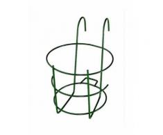 Portavasi Balconiera Rotonda Plasticata Verde Dia.Cm. 22