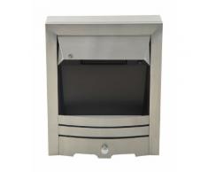 HomCom Camino Elettrico 2000W in Ferro e Acciaio Inox, 48.2x16x59.2cm