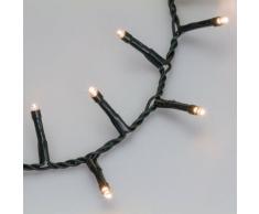 Catena Nastro MiniCluster 32,25 m, 1500 led bianco caldo, luce fissa, cavo verde, 30V, esterno