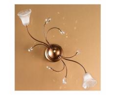 Applique dp-nadia pl2 g9 33w alogena led metallo gocce cristallo classica lampada parete soffitto