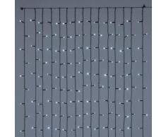 Tenda di luci per albero di Natale alto 210 - 240 cm, 270 led bianco freddo, cavo verde, addobbi