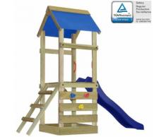 vidaXL Set Casetta con Scaletta e Scivolo 260x90x245 cm in Legno