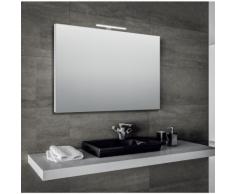 Innovo - specchio reversibile da bagno filo lucido con telaio perimetrale e lampada led, dimensioni