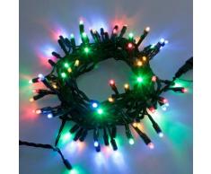Catena 10 m, 120 Maxiled multicolor, cavo verde, prolungabile, luci natalizie, decorazione
