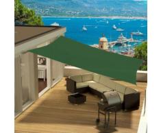 Tenda a vela quadrata ombreggiante 3, 4 e 5 metri - vari colori [Colore - Verde scuro, Misure - 6x6
