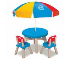 Set Patio Sedie, Ombrellone E Tavolino Da Esterno Per Bambini