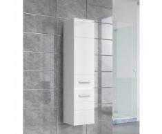 Armadietto Toledo 132 cm altezza bianco lucido - Mobiletto, armadietto per il bagno, armadio mobili