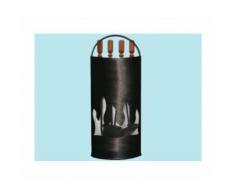 Set Utensili Per Camino Panel 4 Pz. In Ferro Battuto Manico Legno -662