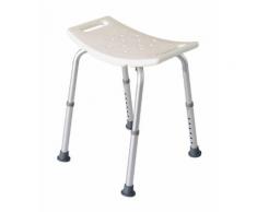 HomCom Sgabello per doccia bagno antiscivolo altezza regolabile, bianco