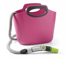 AQUAPOP KIT D'IRRIGAZIONE TUBO ESTENSIBILE 30 MT E BORSA COL.FUCSIA