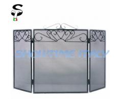 Parascintille 2 Ante Decorato 101x61 Resistente camino protezione accessori stufe