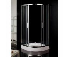 Box Doccia Semicircolare 2 Ante Scorrevoli In Vetro Stampato H190x 80x80 Cm Dekker Wohn
