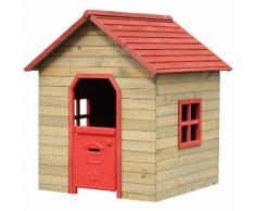 Casetta Gioco Per Bambino In Legno 120x125x140 Cm Fantasy Rossa