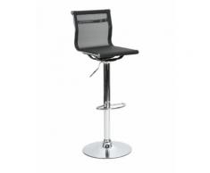 SGABELLO BAR CUCINA GIREVOLE ALZATATA REGOLABILE SCHIENALE COMFORT TEXILENE NERO