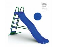 Scivolo Lungo 285cm Scaletta Struttura Metallo h 168cm Innesto Acqua Giardino