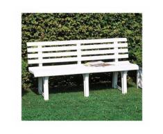 PANCHINA IN RESINA BIANCO 150X51X73HCM