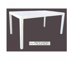 Tavolo da giardino in resina effetto rattan per bar locali arredo esterno 150x90