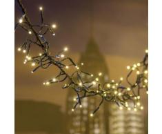 Catena Festoon 12,5 m, Ø 12 cm, 1104 miniled bianco caldo Ø 3 mm, cavo verde, luci decorative, luci
