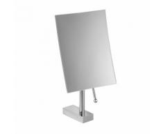 Specchio ingranditore in ottone cromato