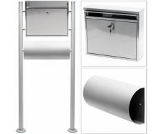 Set Supporto Cassetta posta V13 Acciaio verniciato portagiornale V1 Mailbox