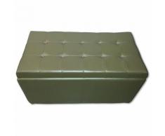 Baule Cassapanca Pouf Contenitore In Ecopelle E Cristalli Renier Marrone