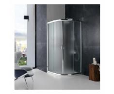 BOX DOCCIA SEMICIRCOLARE GIADA 90x90 CM CRISTALLO OPACO 6 MM