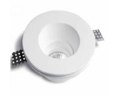 PORTA FARETTO FISSO IN GESSO AD INCASSO PER LAMPADE A LED TONDO A SCOMPARSA 10cm