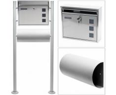 Set Supporto Cassetta posta V12 Acciaio verniciato portagiornale V1